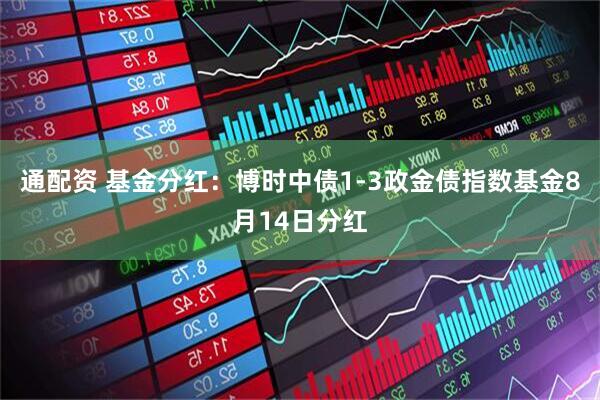 通配资 基金分红：博时中债1-3政金债指数基金8月14日分红